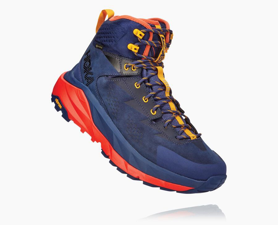 Chaussure Randonnée Hoka One One Kaha Gore-Tex Homme - Bleu/Rouge - DTS-371468